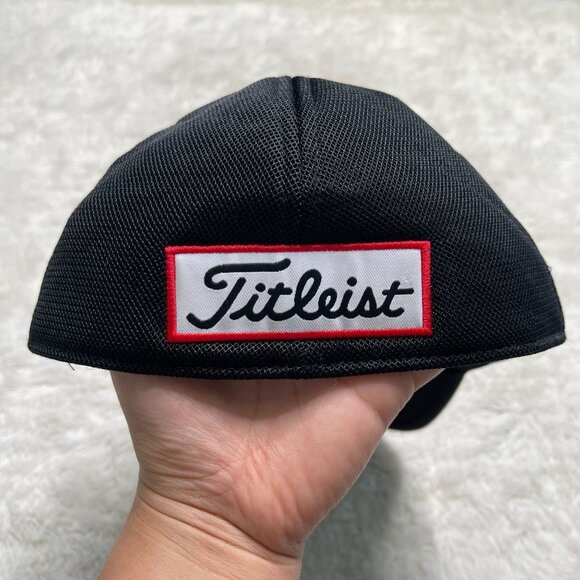 Titleist Men's Black Fitted Golf Cap Pro V1 Hat Size Medium/Large - Picture 5 of 6